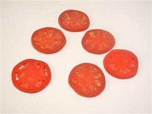 Replica Tomato Slices For Fake Food Display. Plastic Tomatoes in stock.