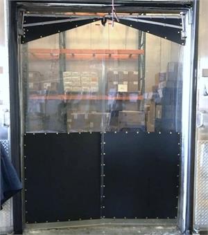 Gorilla Doors- Swinging Clear Doors With Impact Plates from Cool Curtain Industries.