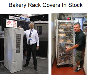 Sheet Pan Rack Covers For Sale- Bakery Rack covers woven and clear covers.