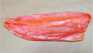 18" Replica Salmon Fillet for sale with fake seafood and fake grilled salmon.