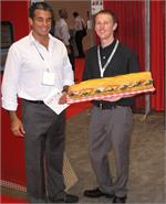 Fake Sub Sandwich For Sale- Replica Sub sandwich at the Pizza Expo Show.