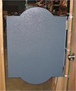 Heavy duty swinging cafe doors for grocery stores and restaurants.