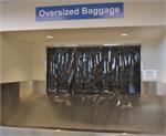 Black PVC Strips for airport luggage belt. Plastic strip curtains black PVC Strips In Stock.