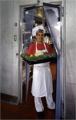 Clear Vu Doors For Restaurant walk in coolers. Clear PVC swing doors for restaurants and grocery store cooler doors.