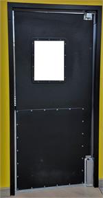 Swinging Impact doors wit kick plates for sale.